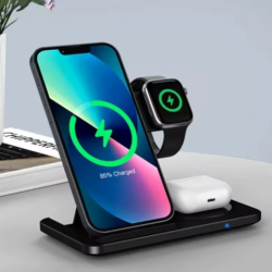 Carregador 3 em 1 para iPhone, Apple Watch e AirPods dobrável