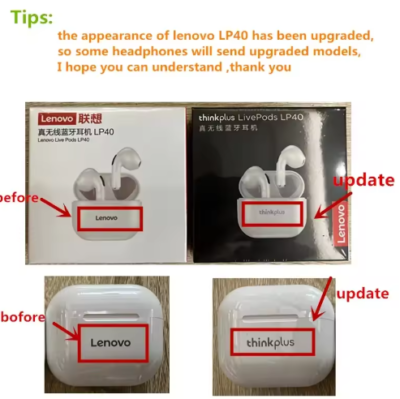 Fone de ouvido sem fio Lenovo LP40 - Imagem 3