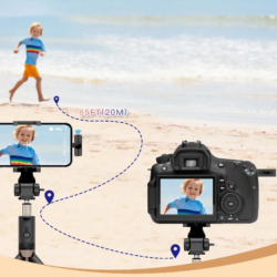 Microfone Lavalier sem fio portátil para gravação de áudio e vídeo