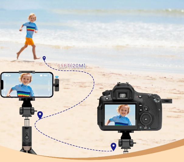 Microfone Lavalier sem fio portátil para gravação de áudio e vídeo - Imagem 2